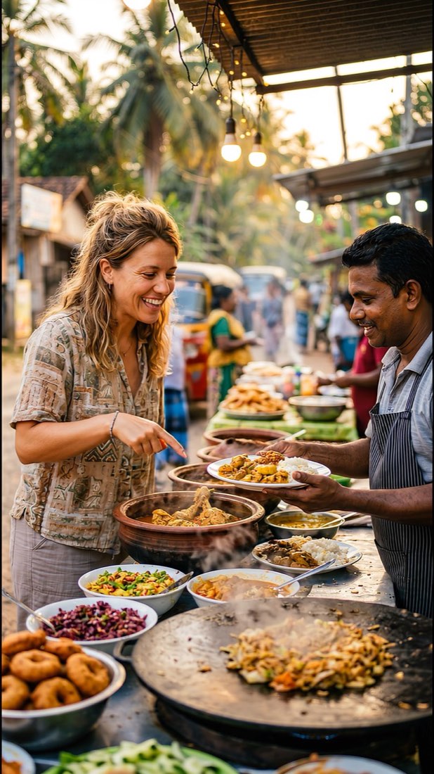 Streetfood-Stand in Sri Lanka